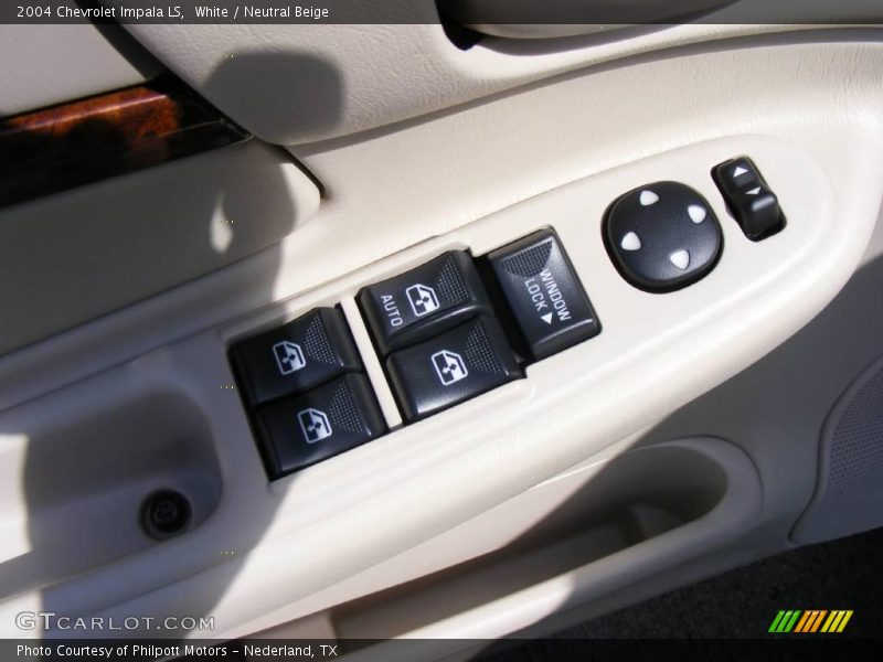 White / Neutral Beige 2004 Chevrolet Impala LS