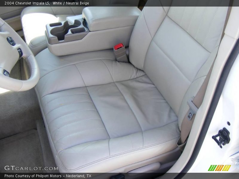 White / Neutral Beige 2004 Chevrolet Impala LS