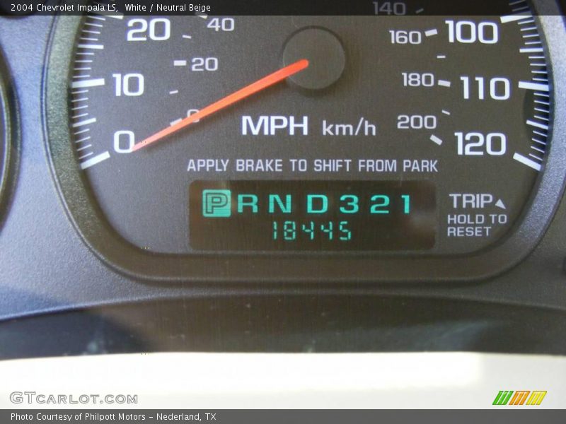 White / Neutral Beige 2004 Chevrolet Impala LS