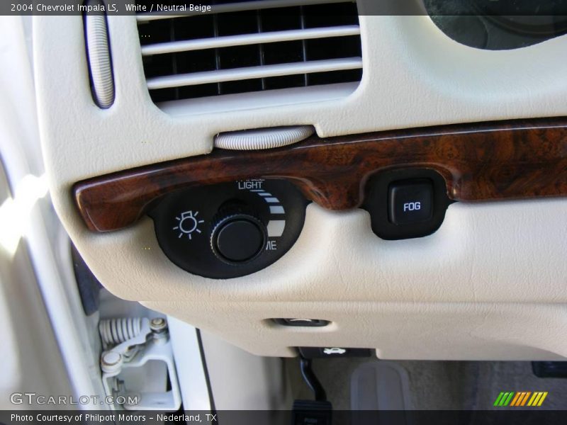 White / Neutral Beige 2004 Chevrolet Impala LS