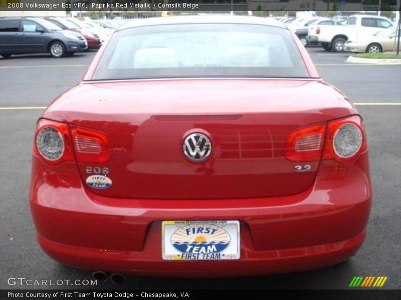 Paprika Red Metallic / Cornsilk Beige 2008 Volkswagen Eos VR6