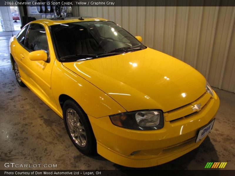 Yellow / Graphite Gray 2003 Chevrolet Cavalier LS Sport Coupe