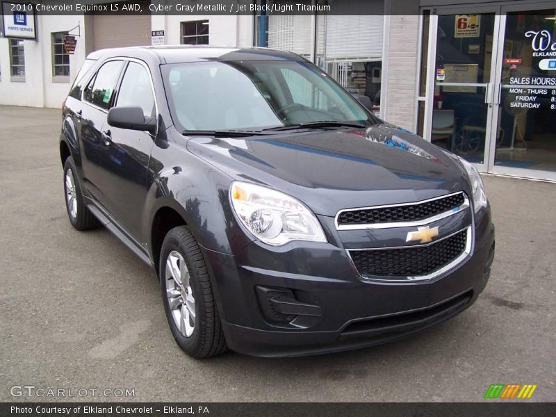 Cyber Gray Metallic / Jet Black/Light Titanium 2010 Chevrolet Equinox LS AWD