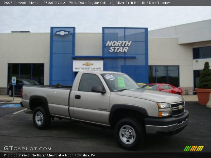 Silver Birch Metallic / Dark Titanium 2007 Chevrolet Silverado 2500HD Classic Work Truck Regular Cab 4x4