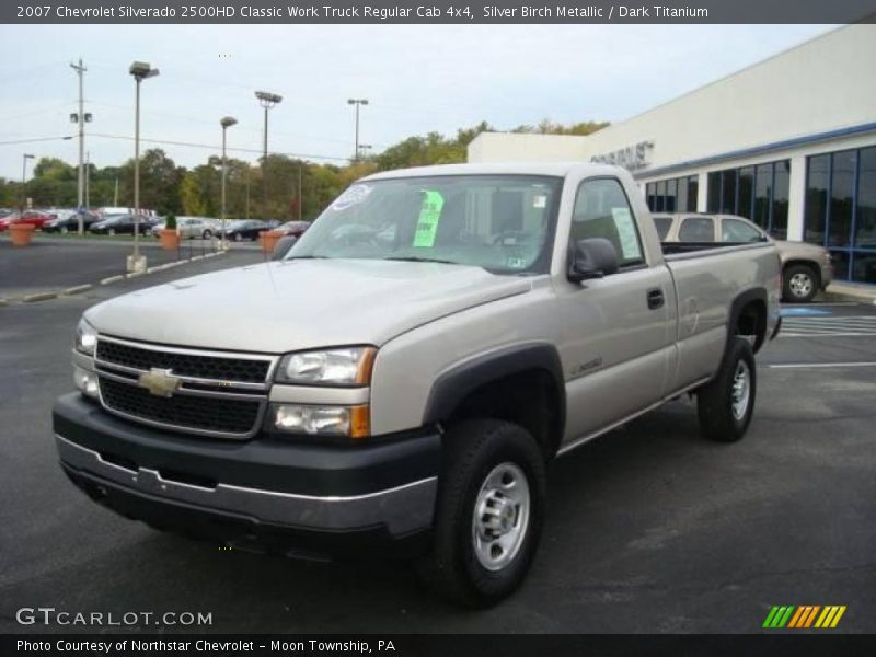 Silver Birch Metallic / Dark Titanium 2007 Chevrolet Silverado 2500HD Classic Work Truck Regular Cab 4x4