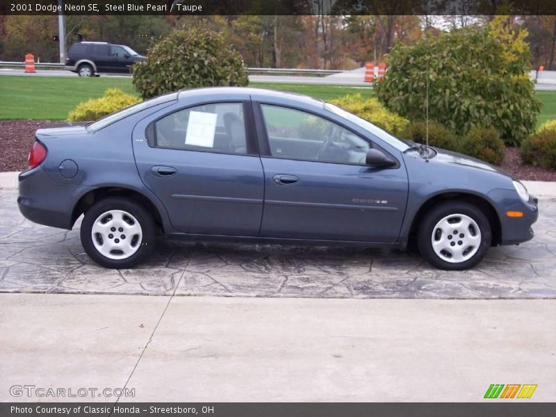 Steel Blue Pearl / Taupe 2001 Dodge Neon SE