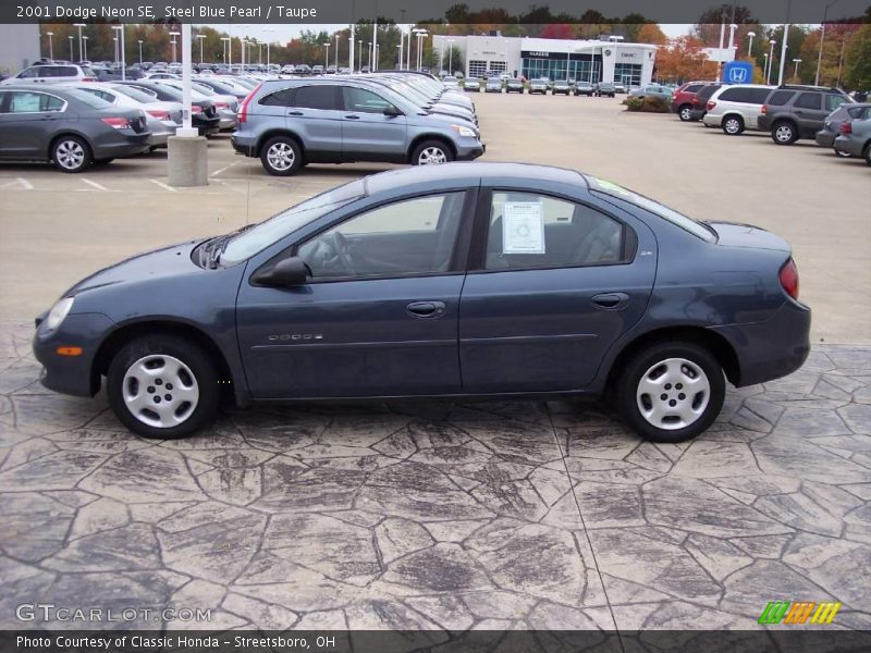Steel Blue Pearl / Taupe 2001 Dodge Neon SE