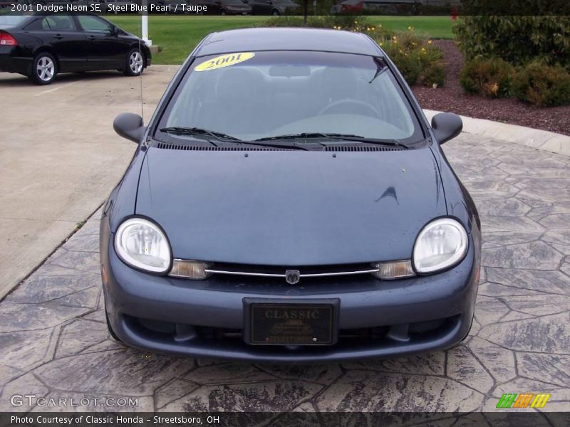 Steel Blue Pearl / Taupe 2001 Dodge Neon SE