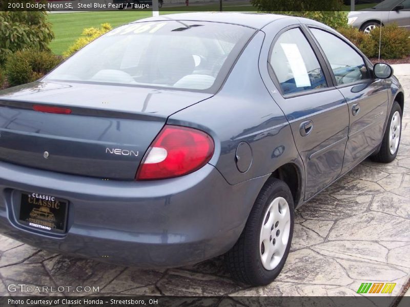 Steel Blue Pearl / Taupe 2001 Dodge Neon SE