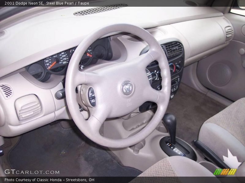 Steel Blue Pearl / Taupe 2001 Dodge Neon SE