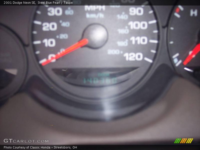 Steel Blue Pearl / Taupe 2001 Dodge Neon SE