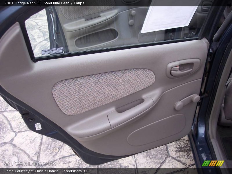 Steel Blue Pearl / Taupe 2001 Dodge Neon SE