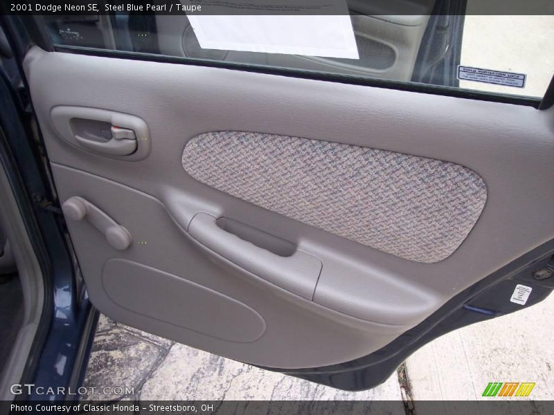 Steel Blue Pearl / Taupe 2001 Dodge Neon SE