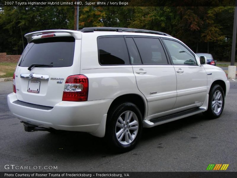 Super White / Ivory Beige 2007 Toyota Highlander Hybrid Limited 4WD