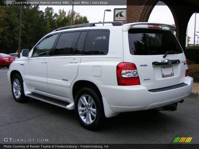 Super White / Ivory Beige 2007 Toyota Highlander Hybrid Limited 4WD