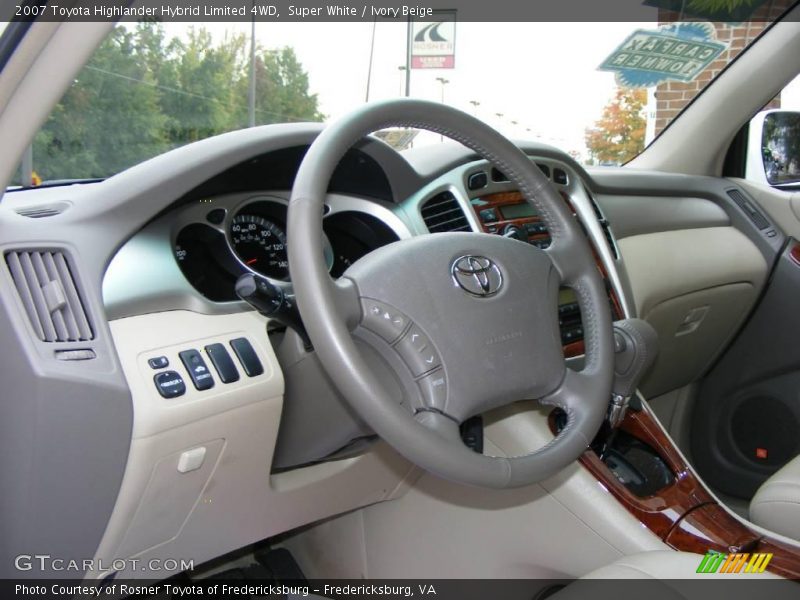 Super White / Ivory Beige 2007 Toyota Highlander Hybrid Limited 4WD