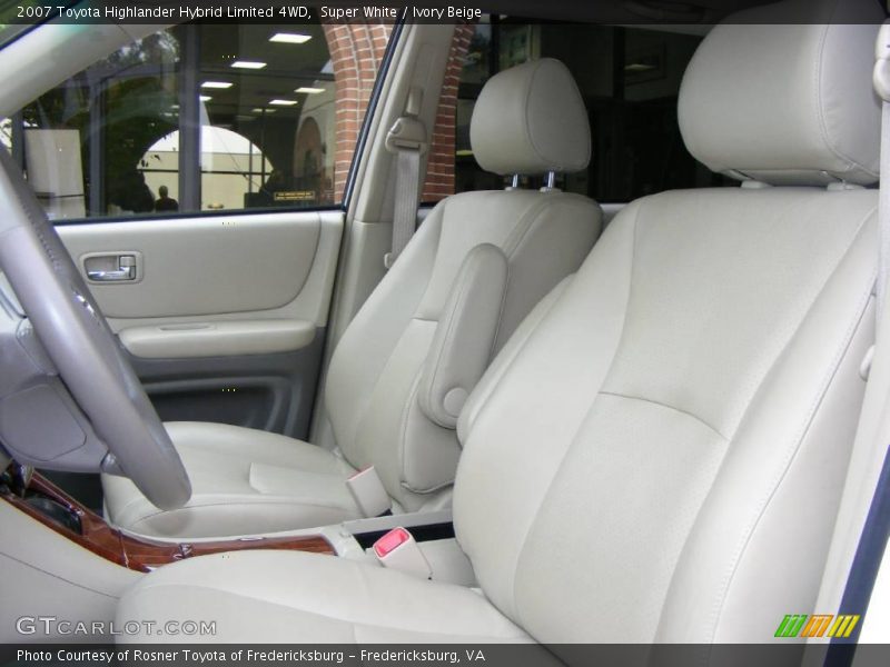 Super White / Ivory Beige 2007 Toyota Highlander Hybrid Limited 4WD