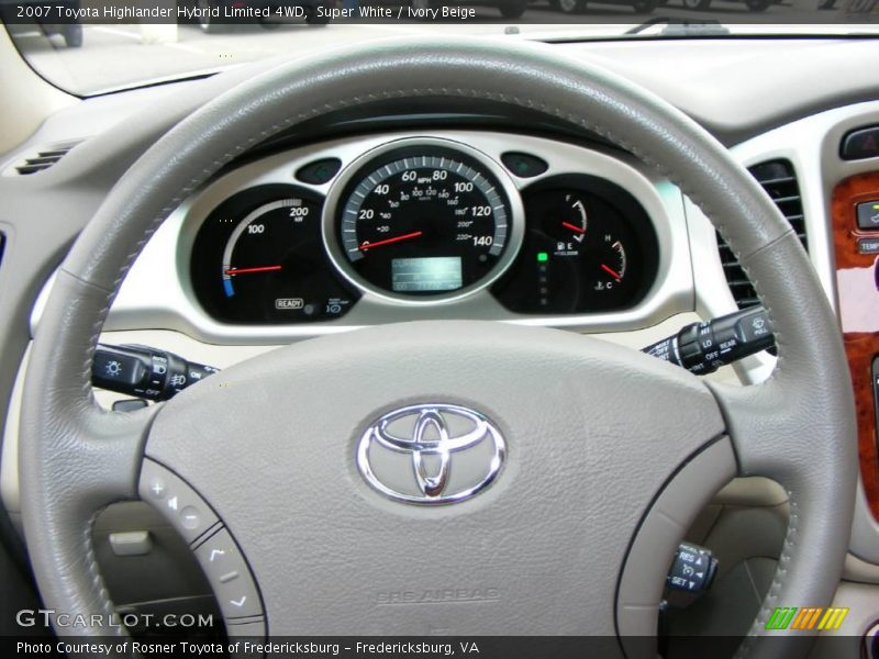 Super White / Ivory Beige 2007 Toyota Highlander Hybrid Limited 4WD