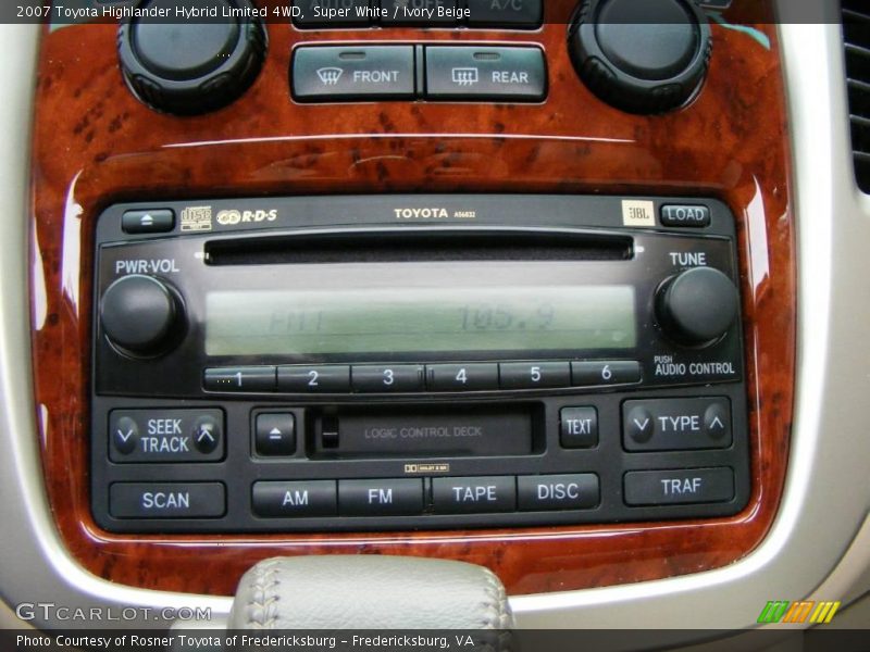 Super White / Ivory Beige 2007 Toyota Highlander Hybrid Limited 4WD