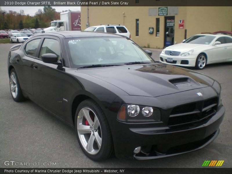Brilliant Black Crystal Pearl / Dark Slate Gray 2010 Dodge Charger SRT8