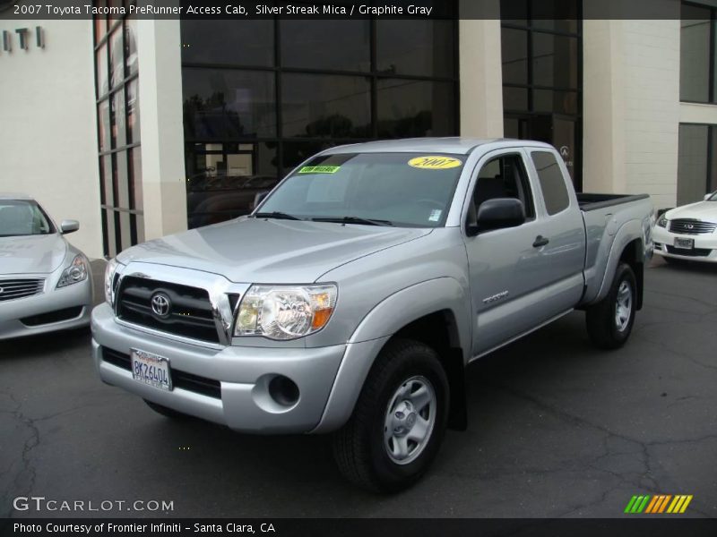 Silver Streak Mica / Graphite Gray 2007 Toyota Tacoma PreRunner Access Cab