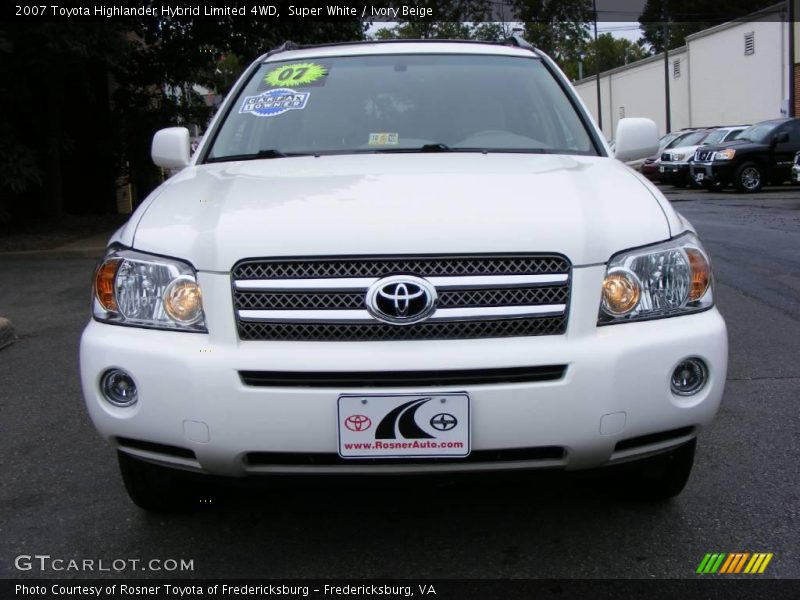 Super White / Ivory Beige 2007 Toyota Highlander Hybrid Limited 4WD