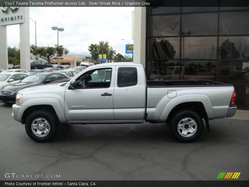 Silver Streak Mica / Graphite Gray 2007 Toyota Tacoma PreRunner Access Cab