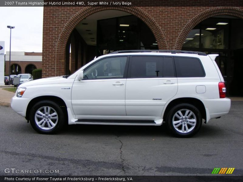 Super White / Ivory Beige 2007 Toyota Highlander Hybrid Limited 4WD