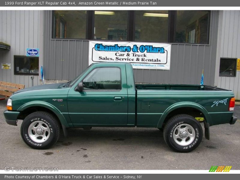 Amazon Green Metallic / Medium Prairie Tan 1999 Ford Ranger XLT Regular Cab 4x4