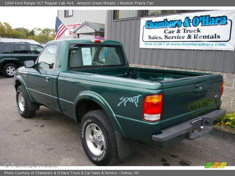 Amazon Green Metallic / Medium Prairie Tan 1999 Ford Ranger XLT Regular Cab 4x4