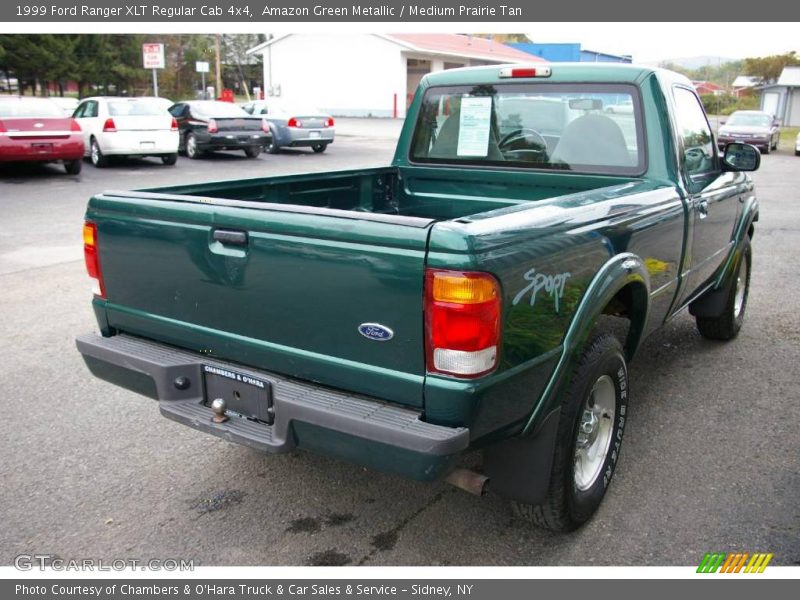 Amazon Green Metallic / Medium Prairie Tan 1999 Ford Ranger XLT Regular Cab 4x4
