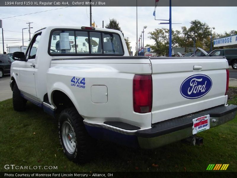 Oxford White / Blue 1994 Ford F150 XL Regular Cab 4x4