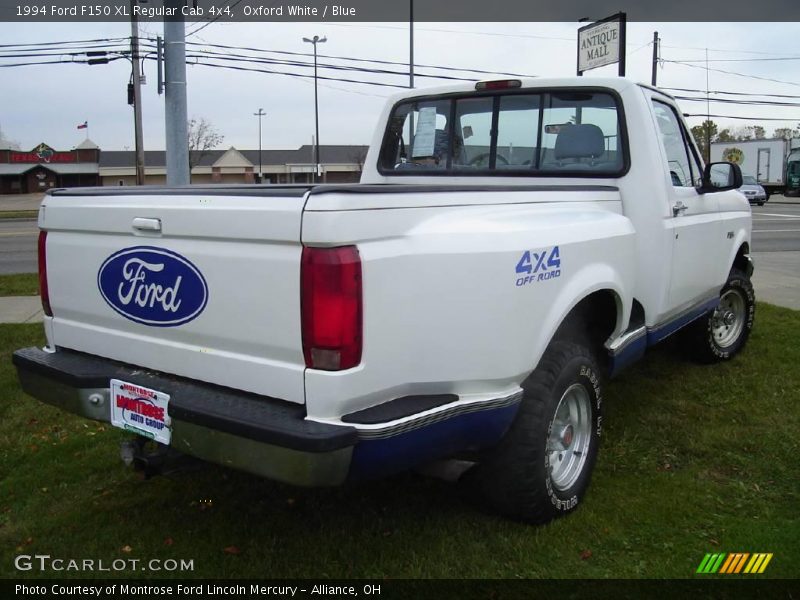 Oxford White / Blue 1994 Ford F150 XL Regular Cab 4x4