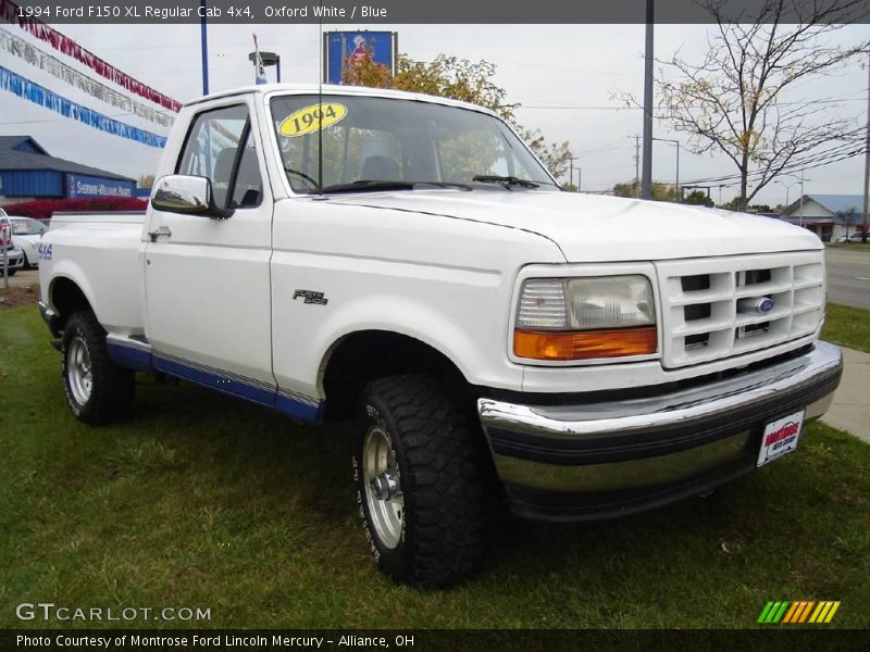 Oxford White / Blue 1994 Ford F150 XL Regular Cab 4x4