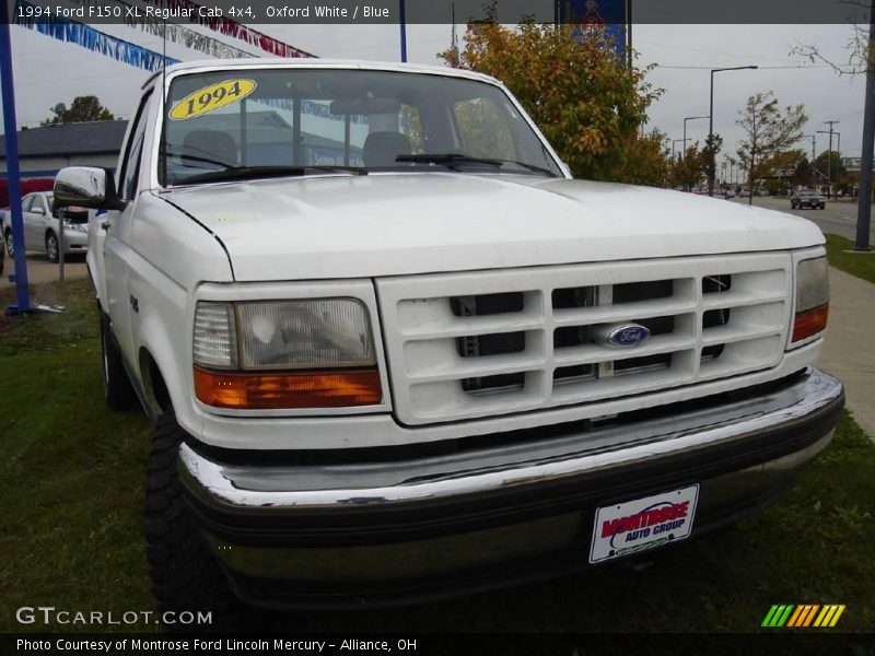 Oxford White / Blue 1994 Ford F150 XL Regular Cab 4x4