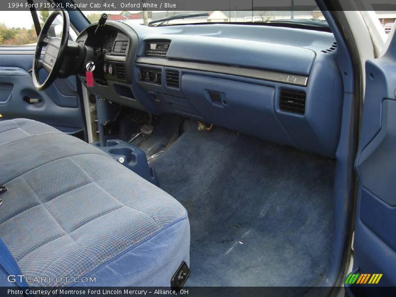 Oxford White / Blue 1994 Ford F150 XL Regular Cab 4x4