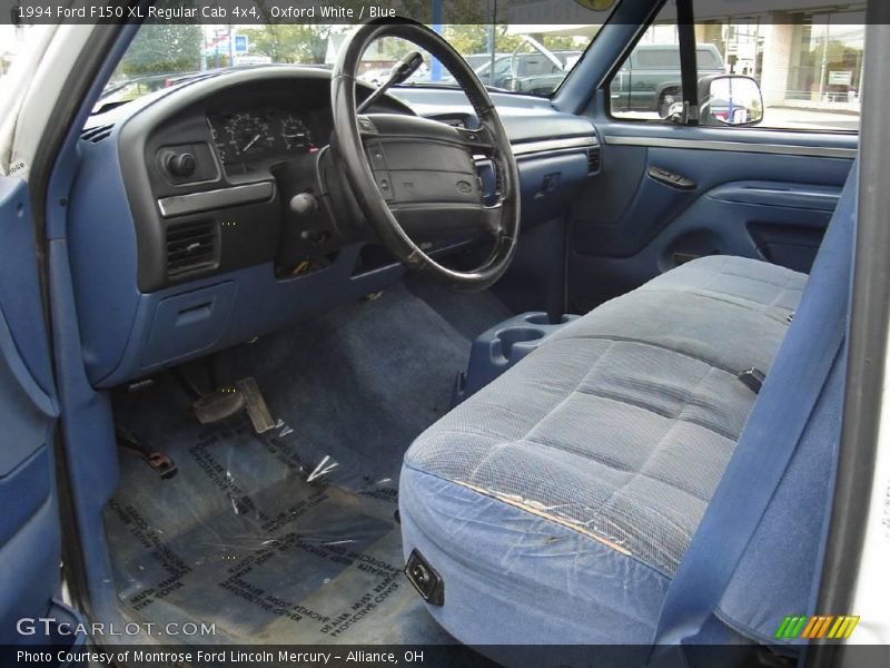 Oxford White / Blue 1994 Ford F150 XL Regular Cab 4x4