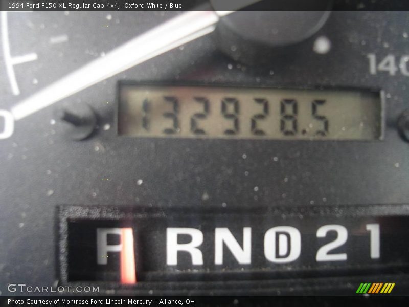 Oxford White / Blue 1994 Ford F150 XL Regular Cab 4x4