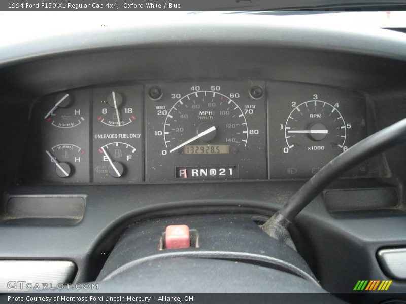 Oxford White / Blue 1994 Ford F150 XL Regular Cab 4x4