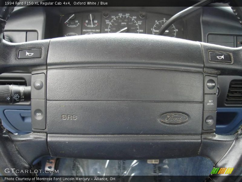 Oxford White / Blue 1994 Ford F150 XL Regular Cab 4x4
