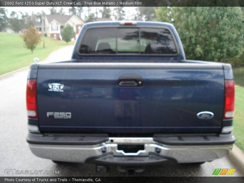 True Blue Metallic / Medium Flint 2002 Ford F250 Super Duty XLT Crew Cab