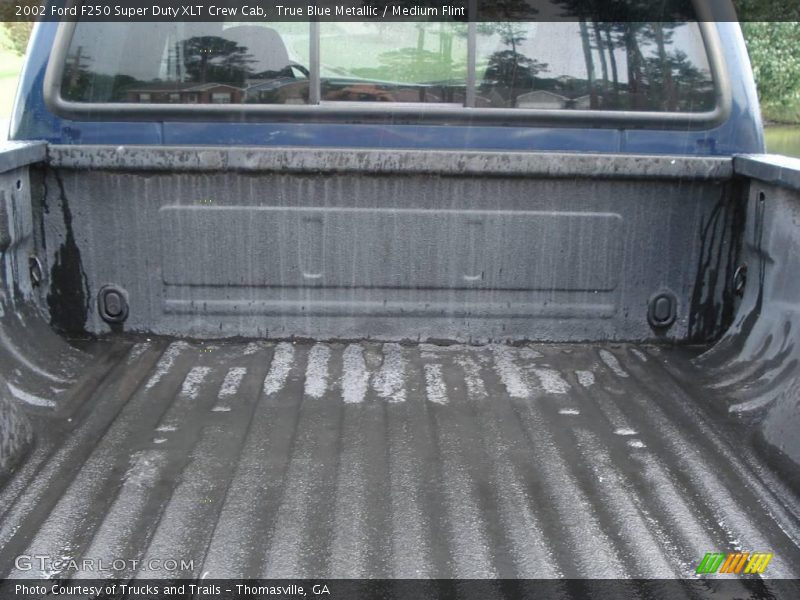True Blue Metallic / Medium Flint 2002 Ford F250 Super Duty XLT Crew Cab