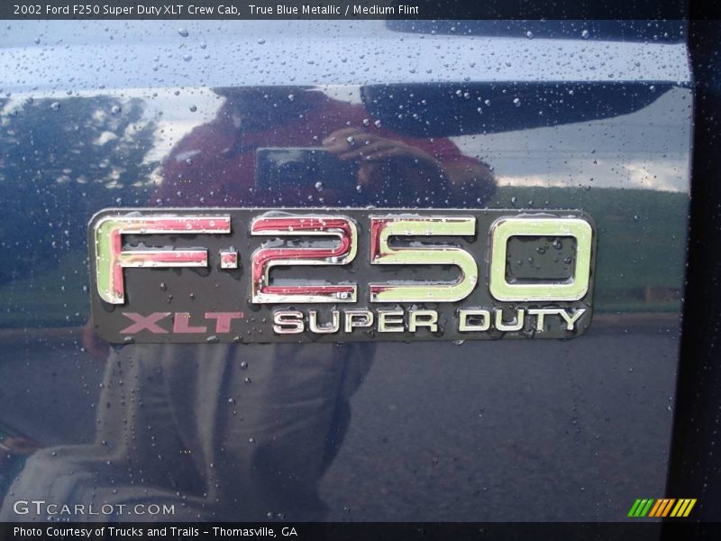 True Blue Metallic / Medium Flint 2002 Ford F250 Super Duty XLT Crew Cab