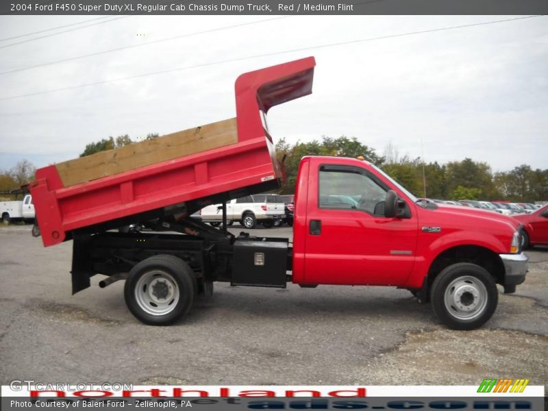 Red / Medium Flint 2004 Ford F450 Super Duty XL Regular Cab Chassis Dump Truck