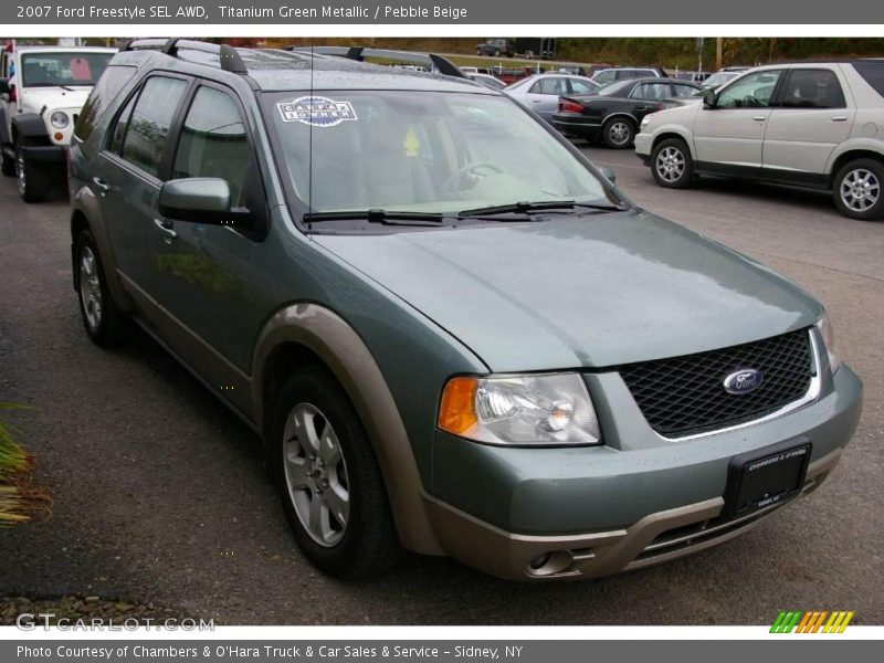 Titanium Green Metallic / Pebble Beige 2007 Ford Freestyle SEL AWD