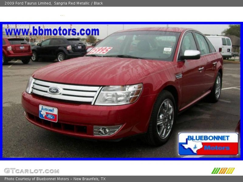 Sangria Red Metallic / Black 2009 Ford Taurus Limited