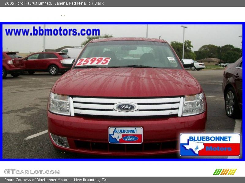 Sangria Red Metallic / Black 2009 Ford Taurus Limited