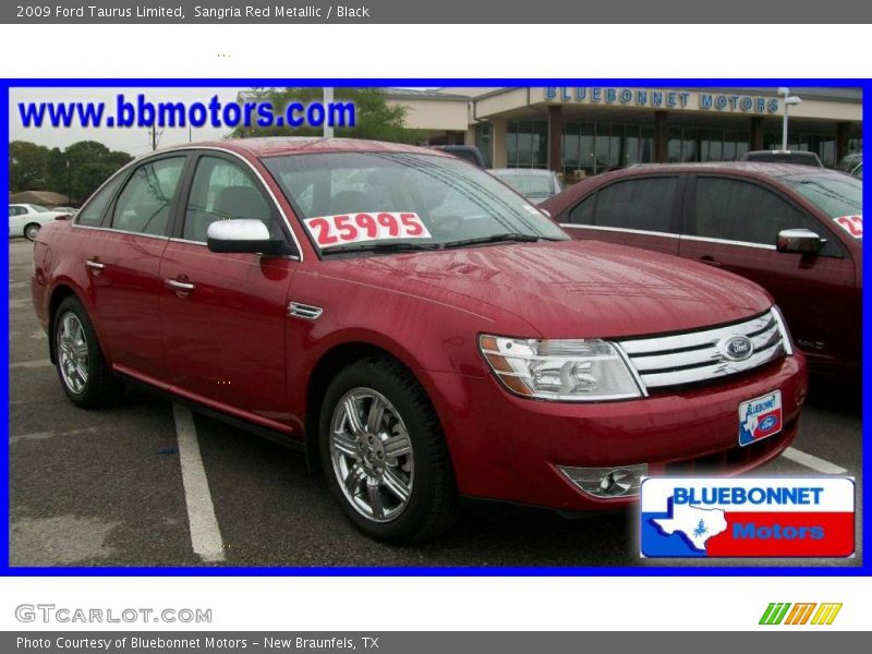 Sangria Red Metallic / Black 2009 Ford Taurus Limited