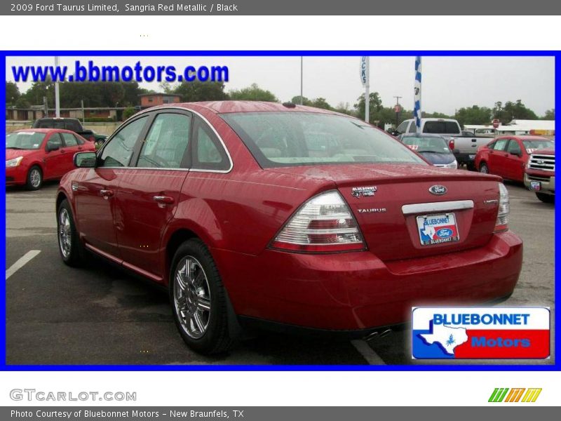 Sangria Red Metallic / Black 2009 Ford Taurus Limited