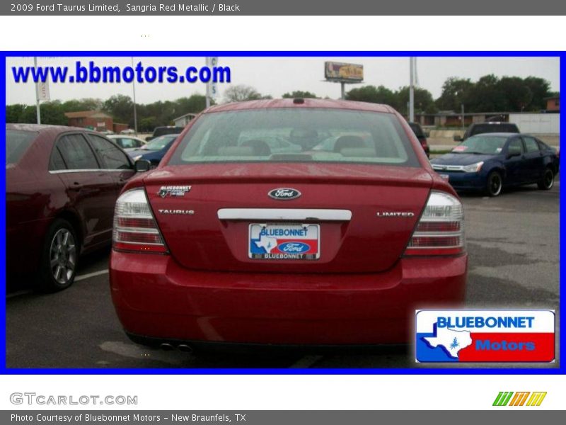 Sangria Red Metallic / Black 2009 Ford Taurus Limited